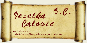 Veselka Ćalović vizit kartica